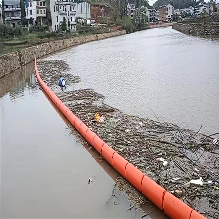 水电站垃圾拦污浮筒 河道废弃物拦渣浮排